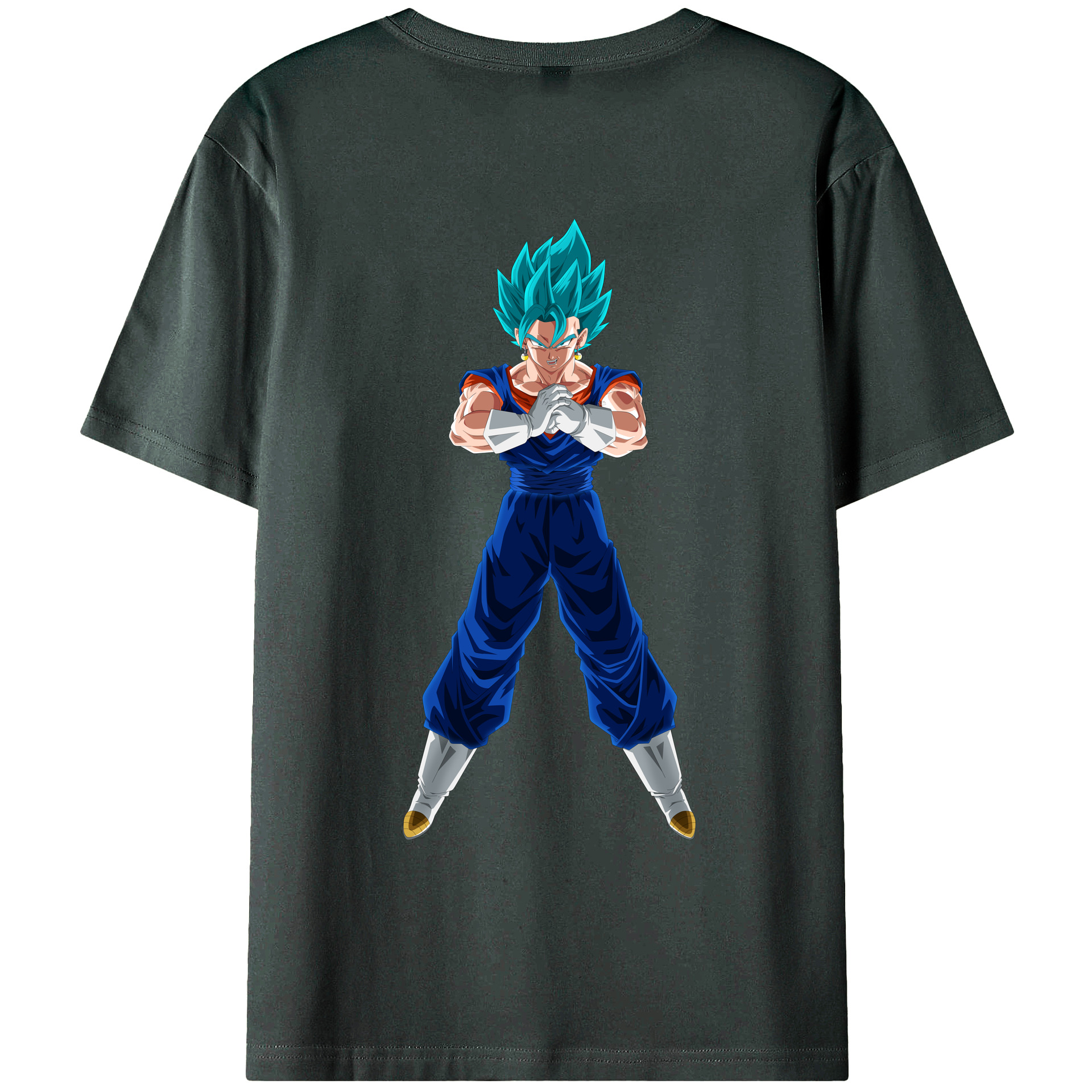 （画像用） ドラゴンボール ベジット DRAGON BALL Vegetto 綿100％ メンズ半袖Tシャツ（バックプリント） 通気性
